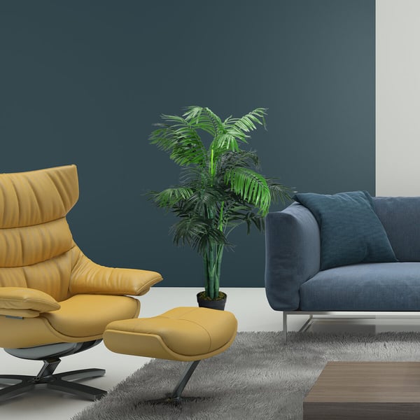 Kunstig træ, 3,5 fod kunstig Areca palme dekorativ silkestræ med kurv, 43"