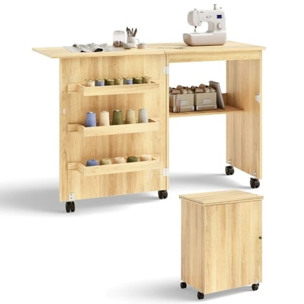 Foldbart skrivebord og skab, 118,5x40x79,5 cm Foldbart skrivebord og skab, 118,5x40x79,5 cm