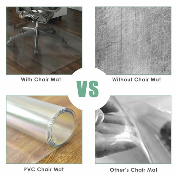 Stolemåtte til gulvet, 47x59 - materiale: pvc