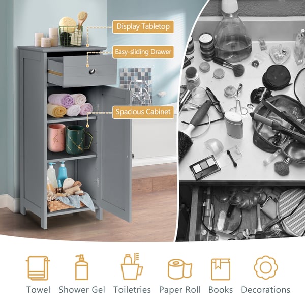 Gulvskab, 35,56x30,48x87,63 cm, Grå