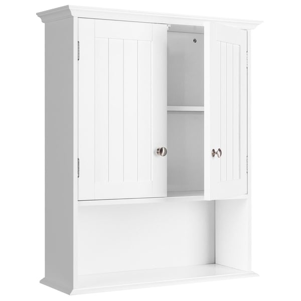 Vægmonteret opbevaringsskab, 60×19×71 cm, Grå