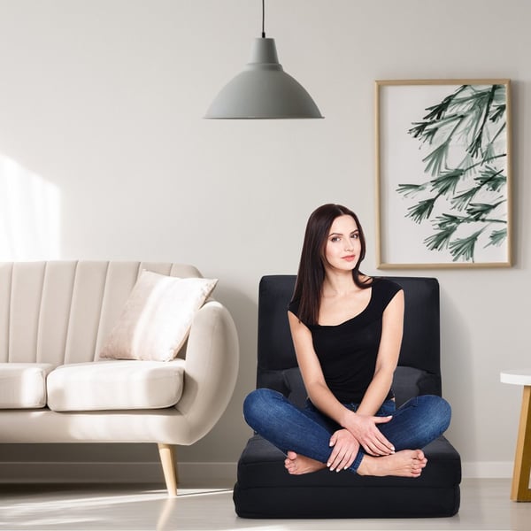 Sovesofa, 61x72x61 cm, 180x61x11 cm, Sort