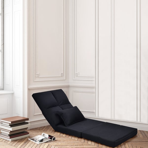 Sovesofa, 61x72x61 cm, 180x61x11 cm, Sort
