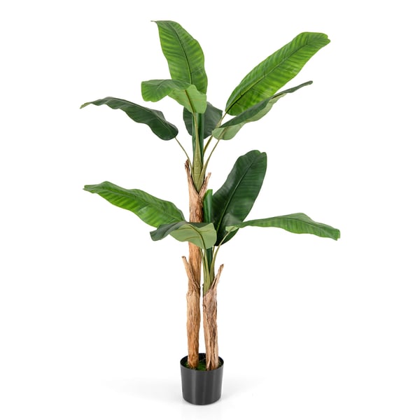 Kunstig banantræ, 165/195 cm, Grøn/Brunt/Sort