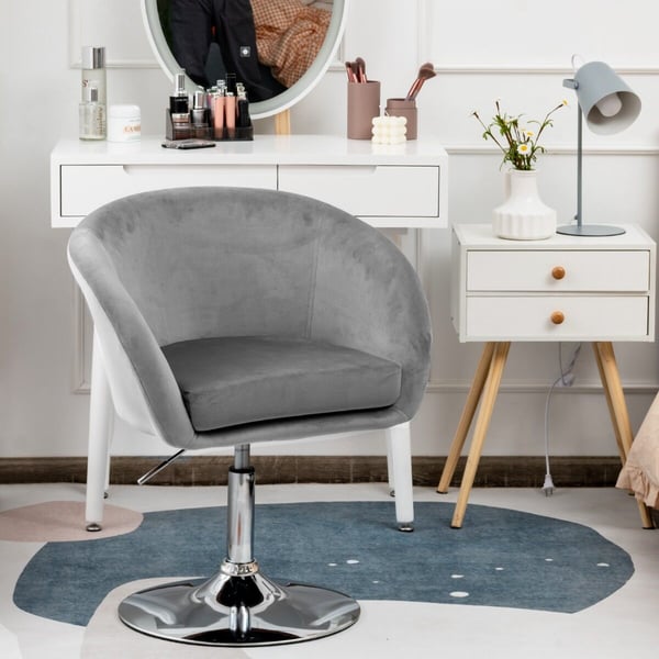 Makeupsstol, 61x52x72-86 cm, Pink/Grey