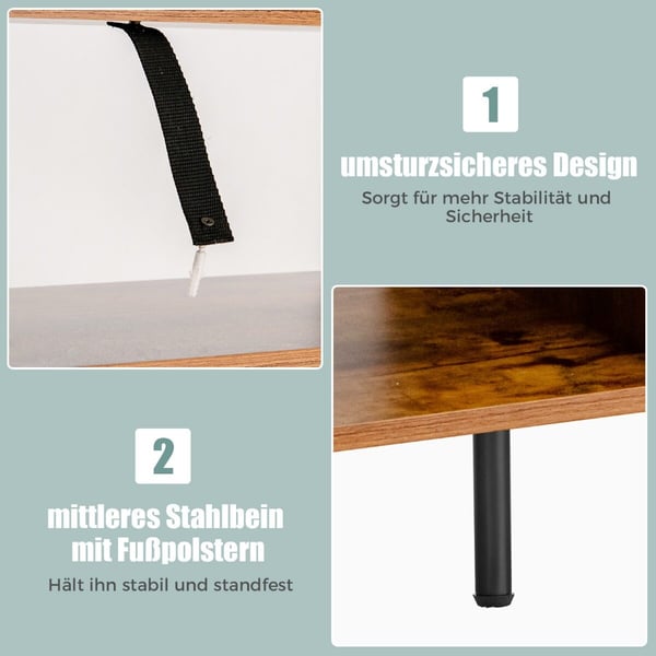 Køkkenskab, 74x40x160 cm - materiale: træmateriale, metal