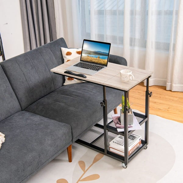 Natbord, 80x40x63-95 cm, Brun