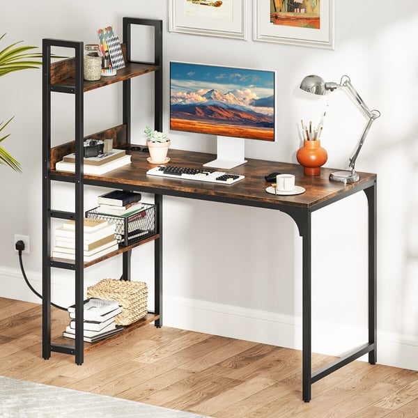 Skrivebord, 120x65x130 cm, Brun