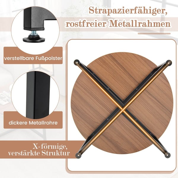 Sofabordssæt, 80x42 cm, 40x40x50 cm, Valnød & Sort