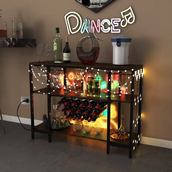 Vinskab, 113x35x85 cm, Grå