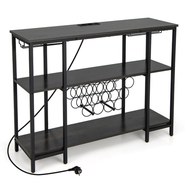 Vinskab, 113x35x85 cm, Grå
