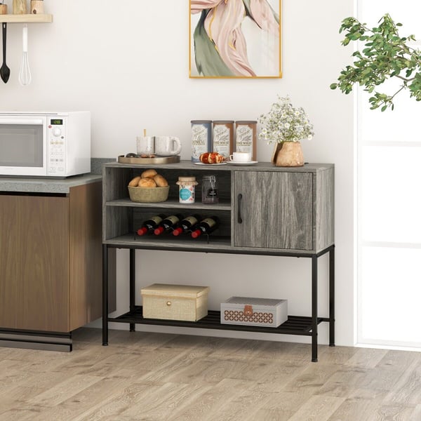 Sideboard Buffet Skab, 100x35x83 cm, Grå