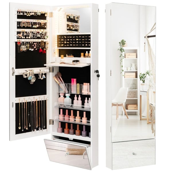 Smykkeskab Organizer, 120x37x11 cm, Hvid