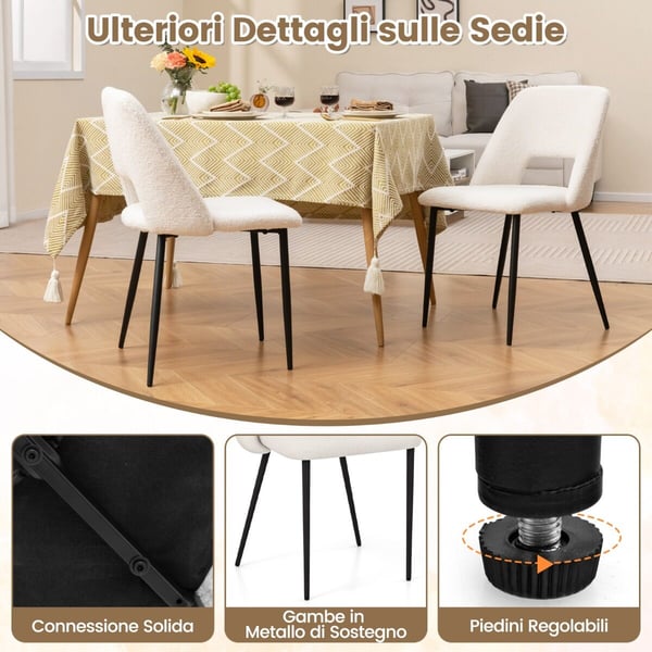 Ruokailuhuoneen tuolit, 48.5x57x85 cm, beige