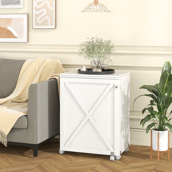 Foldbart sybord, 58×41×79 cm, Hvid
