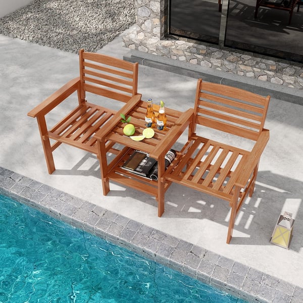 Ulkoilmapatio-keskusteluryhmä, 159×61×88 cmtuumaa, Luonnonväri
