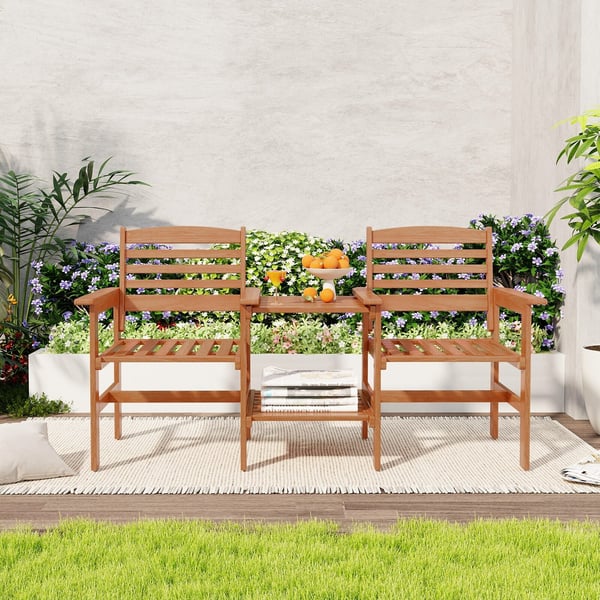 Ulkoilmapatio-keskusteluryhmä, 159×61×88 cmtuumaa, Luonnonväri