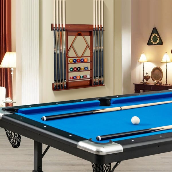 Billard kø stativ, 79x8x91 cm, Brun
