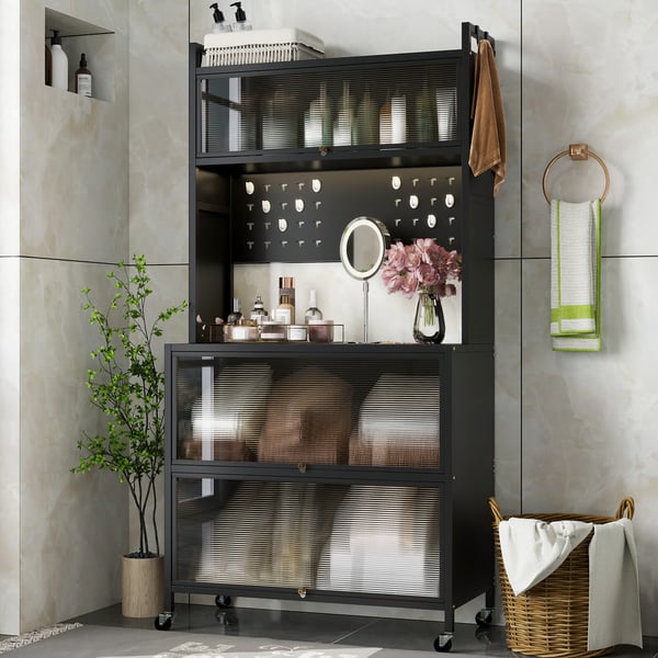 Køkken Bakers Rack, 80x40x163 cm, Sort