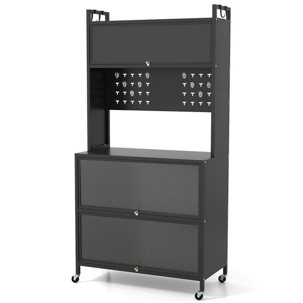 Køkken Bakers Rack, 80x40x163 cm, Sort