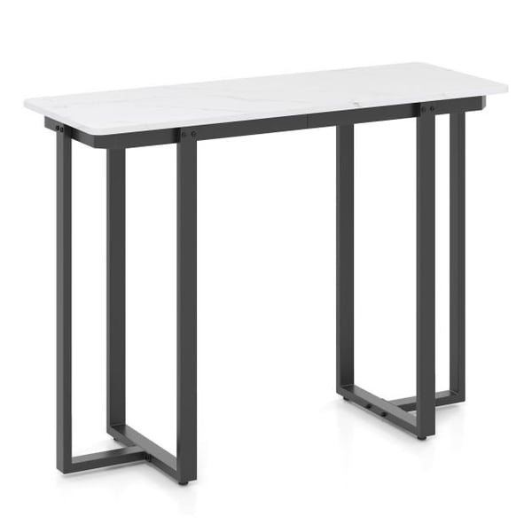 Sisäänkäynti Konsolipöytä, 107x40x80 cm, Valkoinen & Musta
