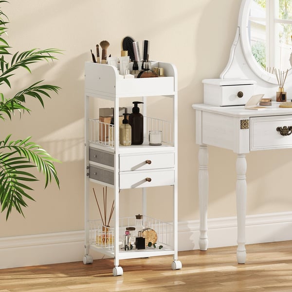Hudplejeorganizer Vogn, 30x30x90 cm, Hvid