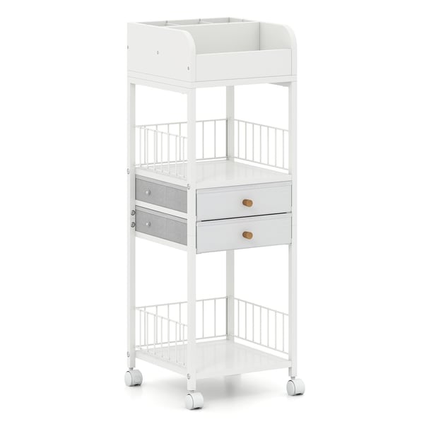 Hudplejeorganizer Vogn, 30x30x90 cm, Hvid