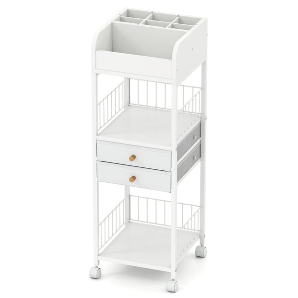 Hudplejeorganizer Vogn, 30x30x90 cm, Hvid