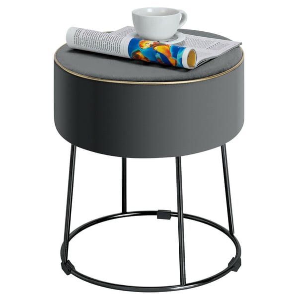 Fodskammel Skammel Ottoman, 34×34×41 cm, Grå