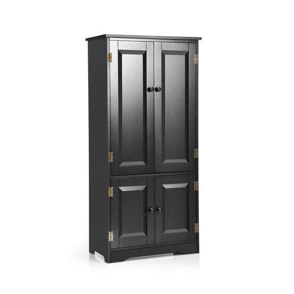 Opbevaringsskab, 59x32x123 cm, Sort/Hvid