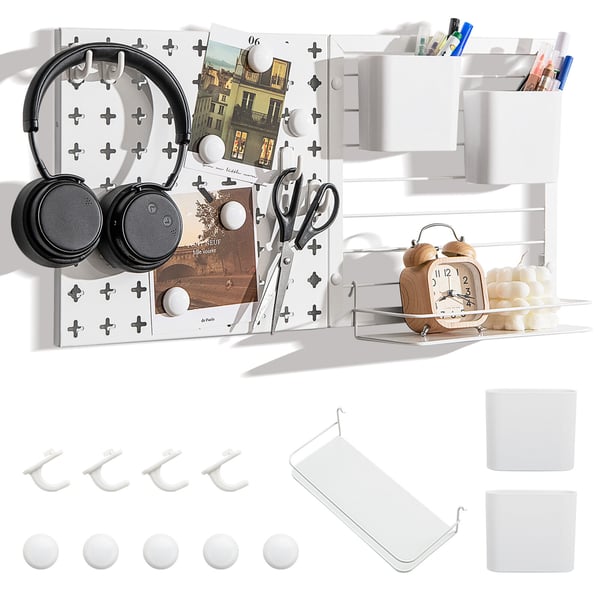 Pegboard Kombinationskit, 30×30×2 cm, Hvid