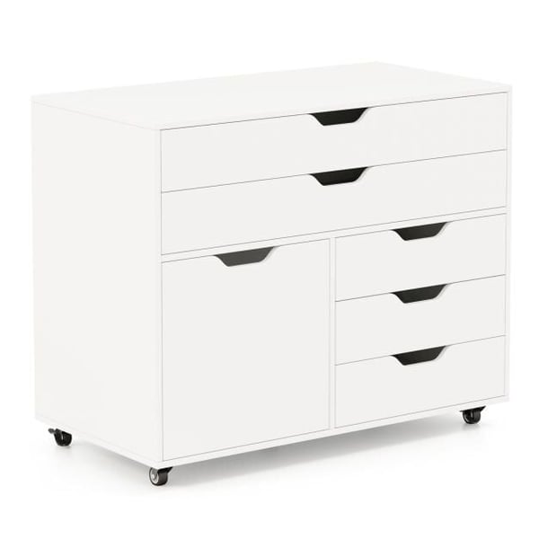 Mobil skuffeskab, 77,5x40x64 cm, hvid Mobil skuffeskab, 77,5x40x64 cm, hvid