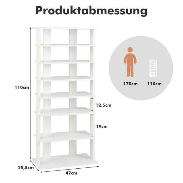 Skoopbevaring, 47x25.5x110 cm, Rustikt Brun