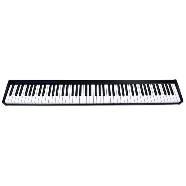 Digitalt klaver keyboard, 126.5x18x6.5 cm, Sort