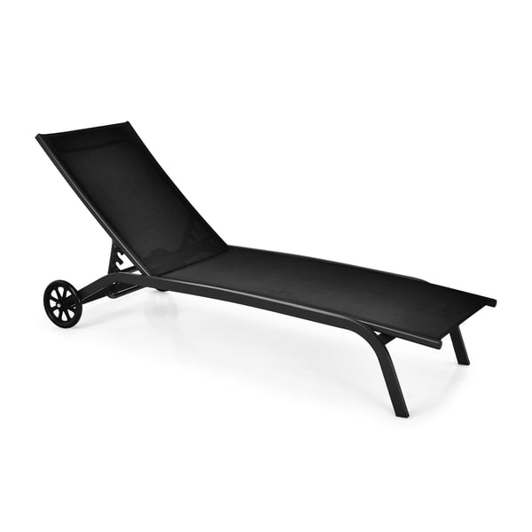 Udendørs liggestol, 191×61×34 cm, Sort Udendørs liggestol, 191×61×34 cm, Sort