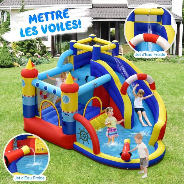 Oppustelig legeplads, 360x290x200 cm