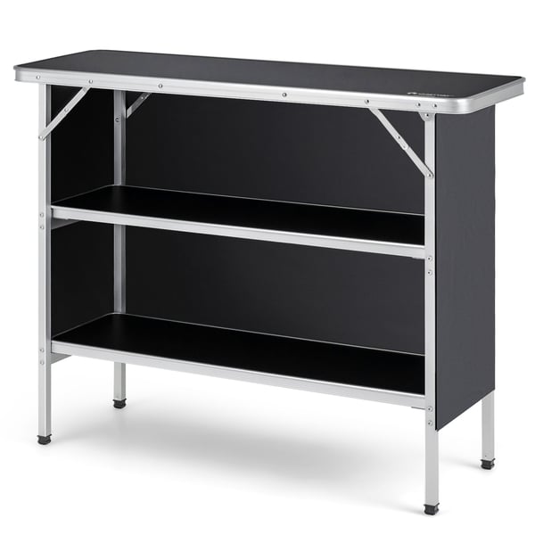 Campingbord, 110x38x88 cm, Sort