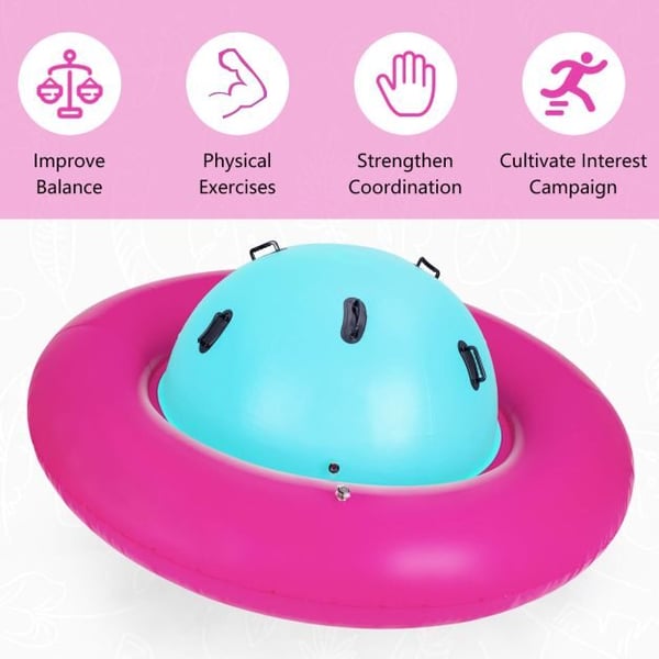 Oppustelig Dome Rocker Bouncer, 227x117 cm, Pink/Green