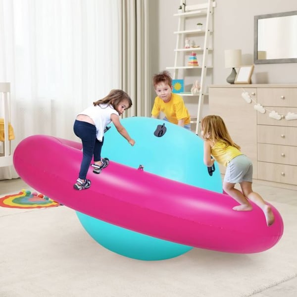 Oppustelig Dome Rocker Bouncer, 227x117 cm, Pink/Green
