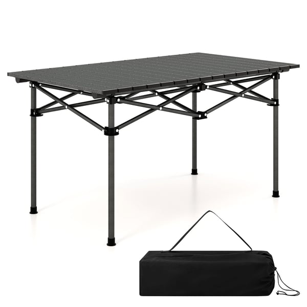 Campingbord, 97×56×51 cm, Sort