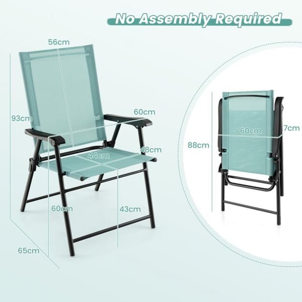 Patio Dining Chair, 60x65x93 cm, Sininen