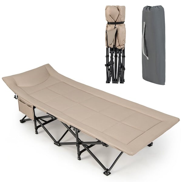 Sammenklappelig camping-seng, 188×69×48 cm, Khaki