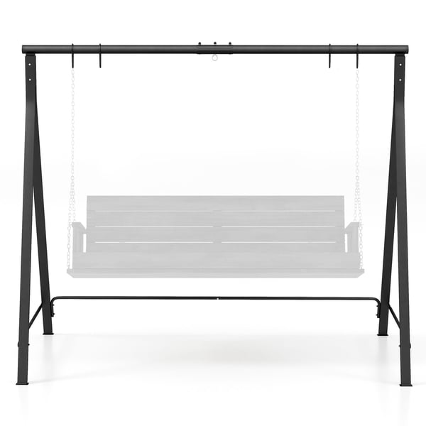 Patiometallinen keinuteline, 211×114×175 cm, Musta