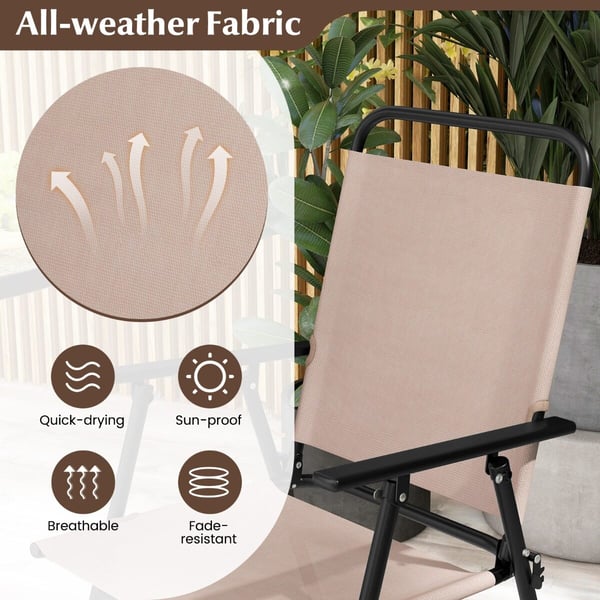 Ulkoilma Bistro -sarja, 61×61×91 cm, 53×69×112 cm, Beige