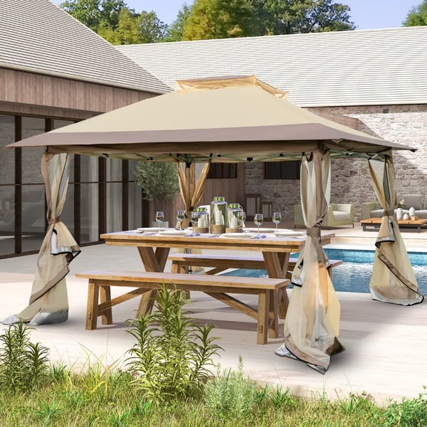 Pavillon, 358x358x284 cm, Khaki