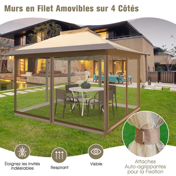 Pavillon, 358x358x284 cm, Khaki