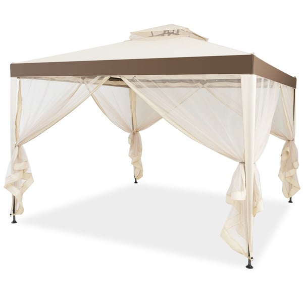 Ulkoilma Katettu Pergola, 3M X 3M, Ruskea