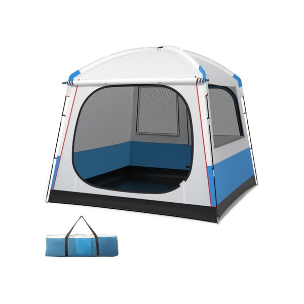 Camping telt, 240x240x230 cm, Blå Hvid Camping telt, 240x240x230 cm, Blå Hvid