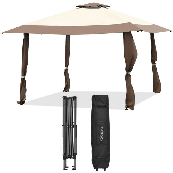 Begivenhedstelt, 400x400x267-284 cm, Brun