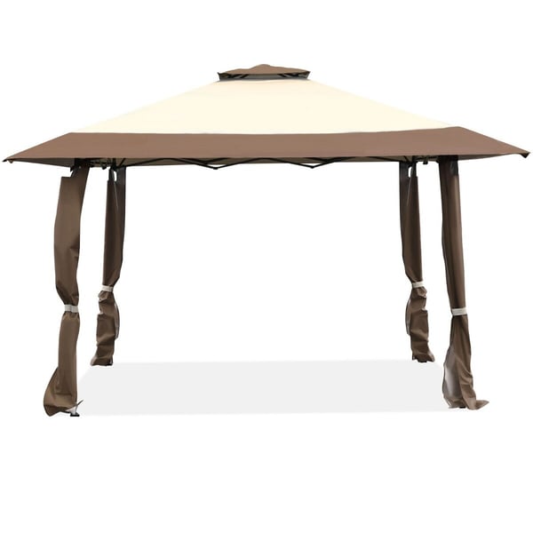 Begivenhedstelt, 400x400x267-284 cm, Brun